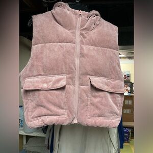 Love Tree Pink Corduroy Vest